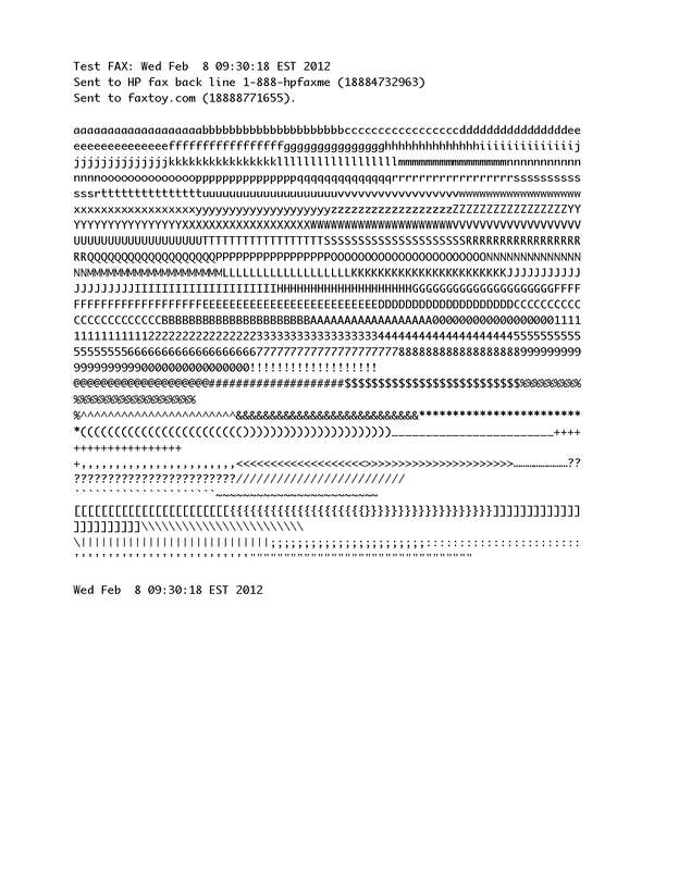 Fax page