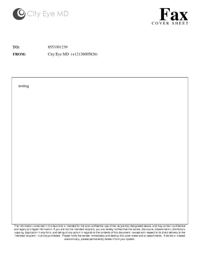 Fax page