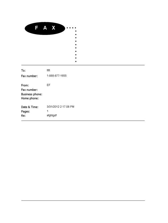 Fax page