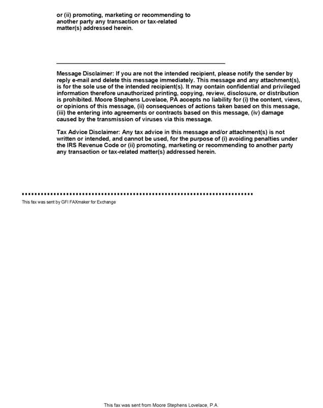 Fax page