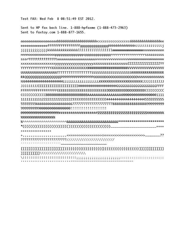 Fax page