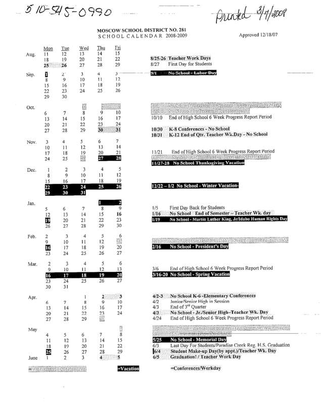 Fax page