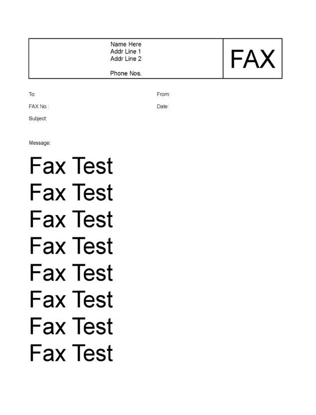 Fax page