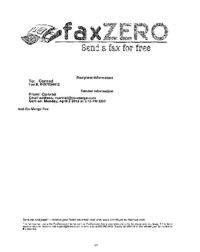 Fax page
