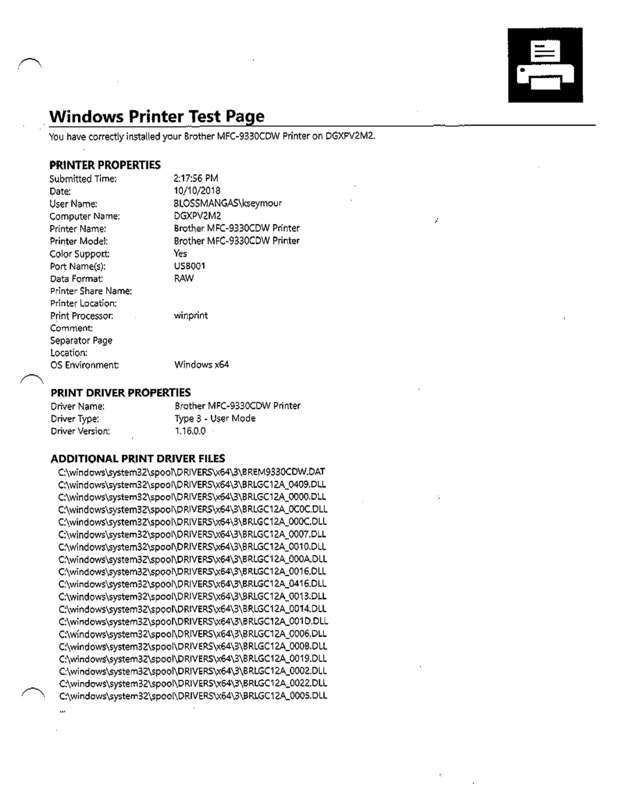 Fax page