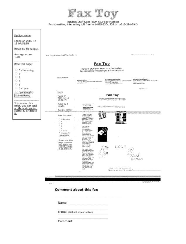Fax page
