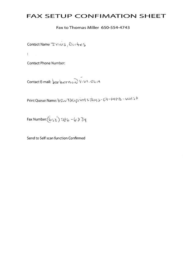 Fax page