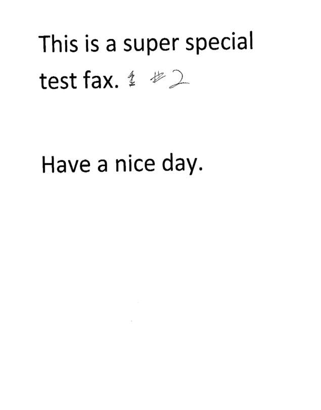 Fax page