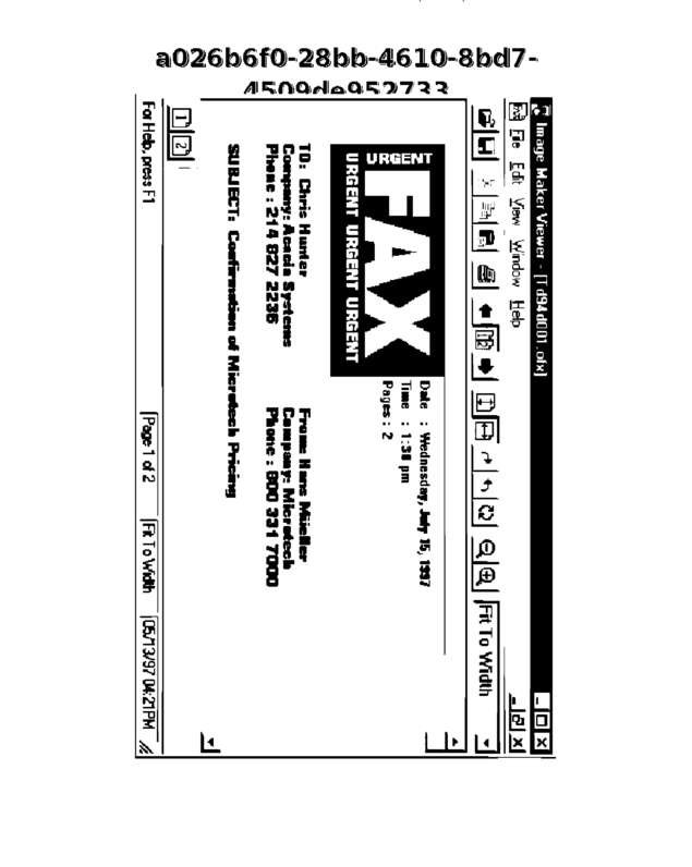 Fax page
