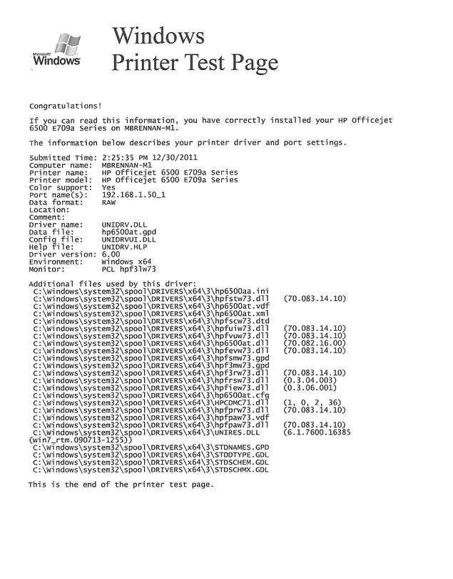 Fax page