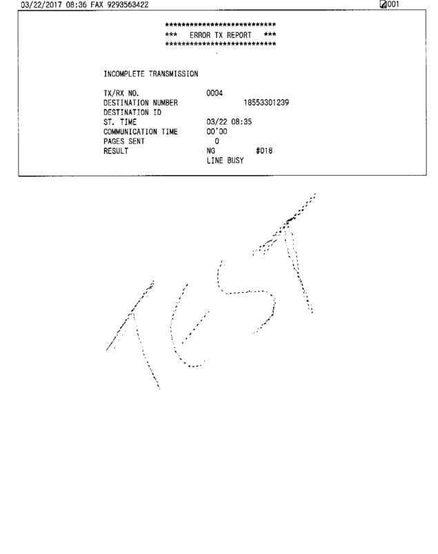 Fax page