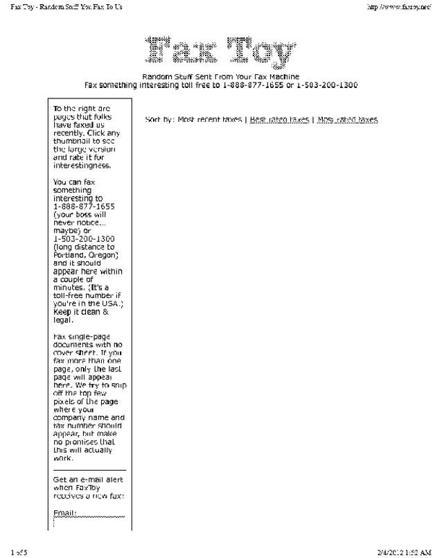 Fax page
