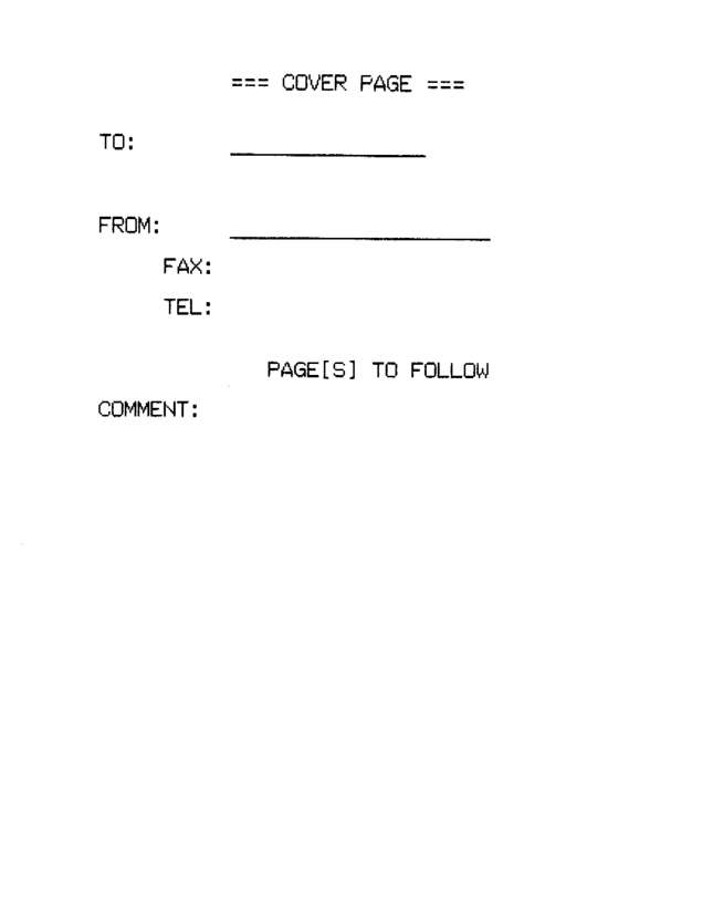 Fax page