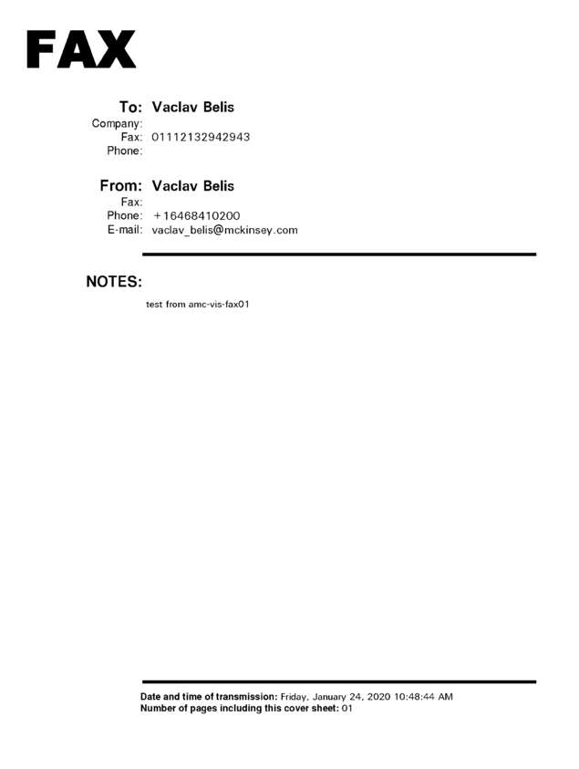 Fax page