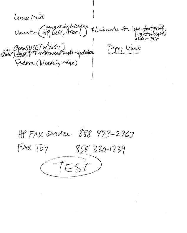 Fax page