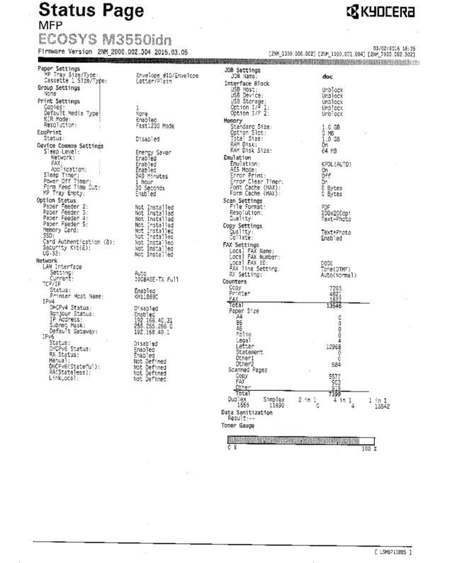Fax page