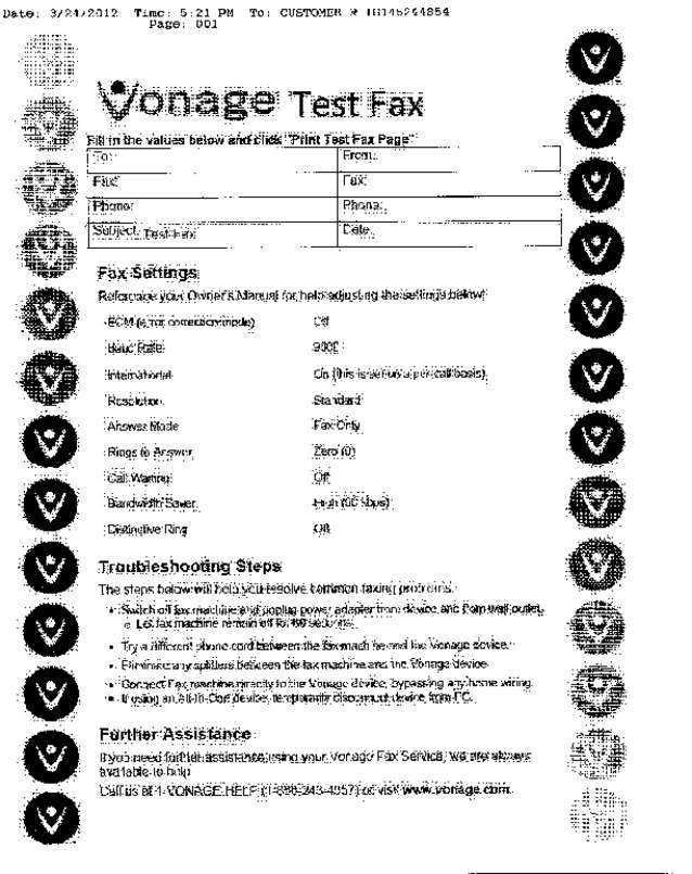 Fax page