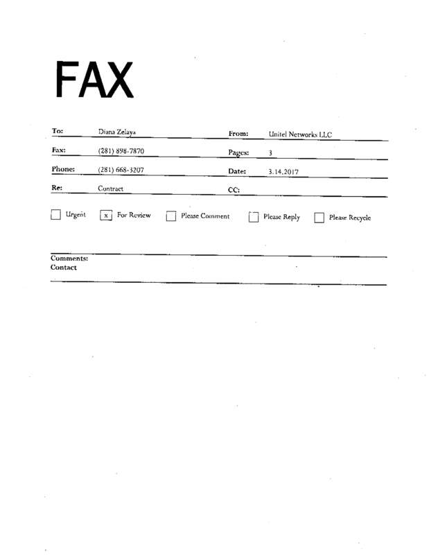 Fax page