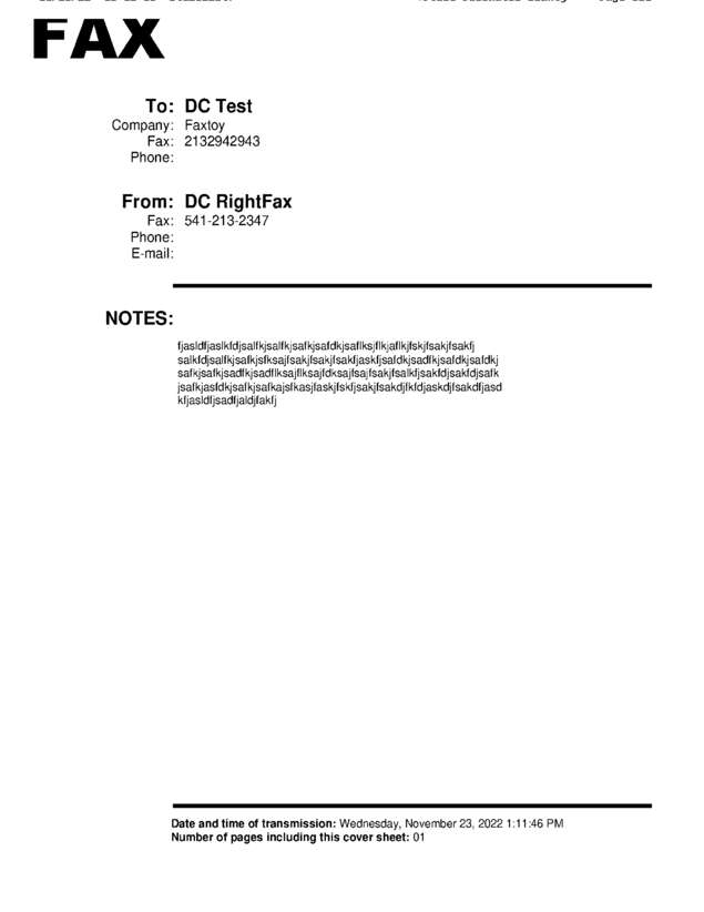 fax page