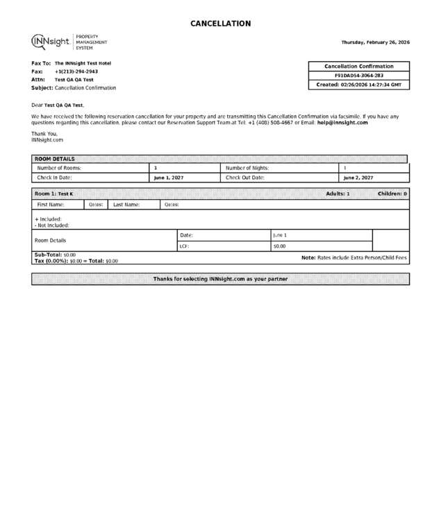 Fax page