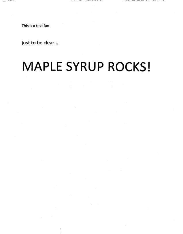 Fax page
