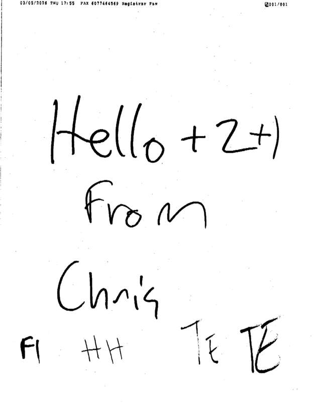 Fax page