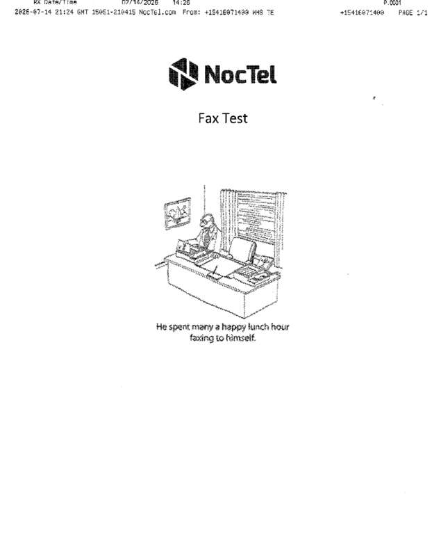 Fax page