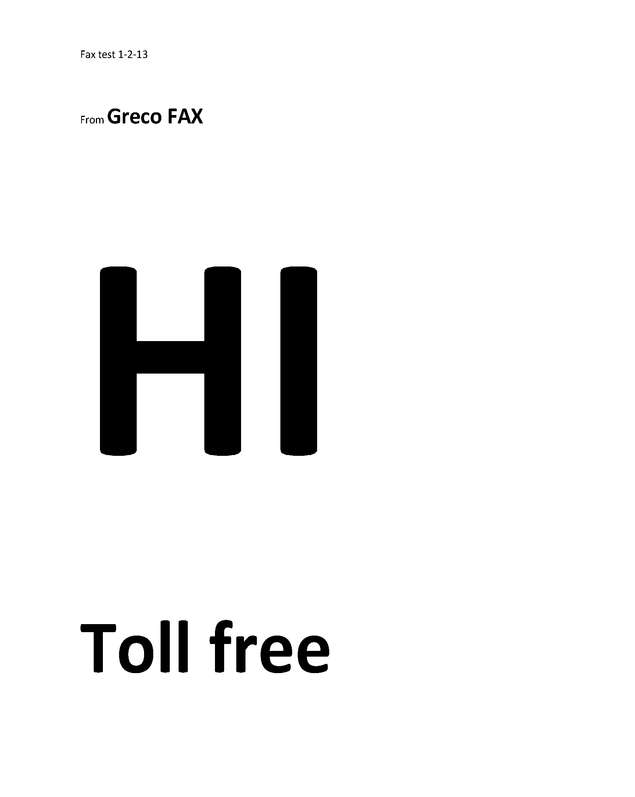 Fax page
