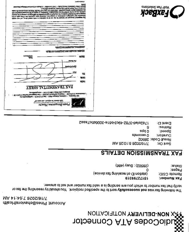 Fax page