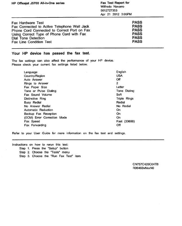 Fax page