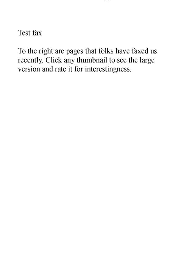 Fax page