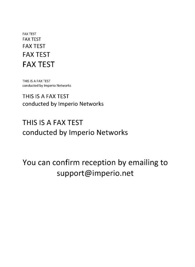 Fax page