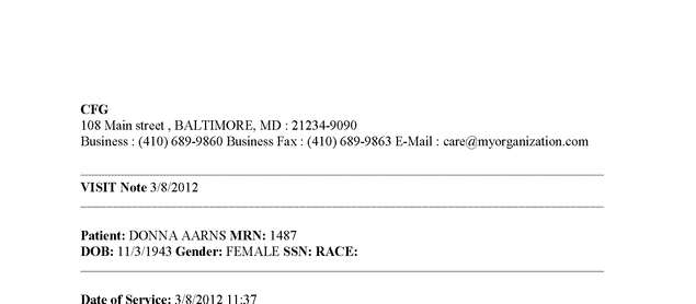 Fax page