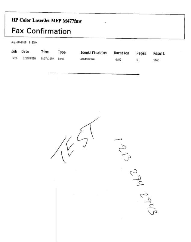 Fax page
