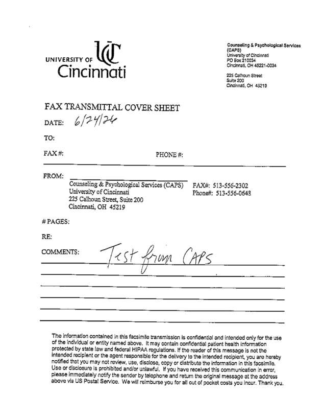 fax page