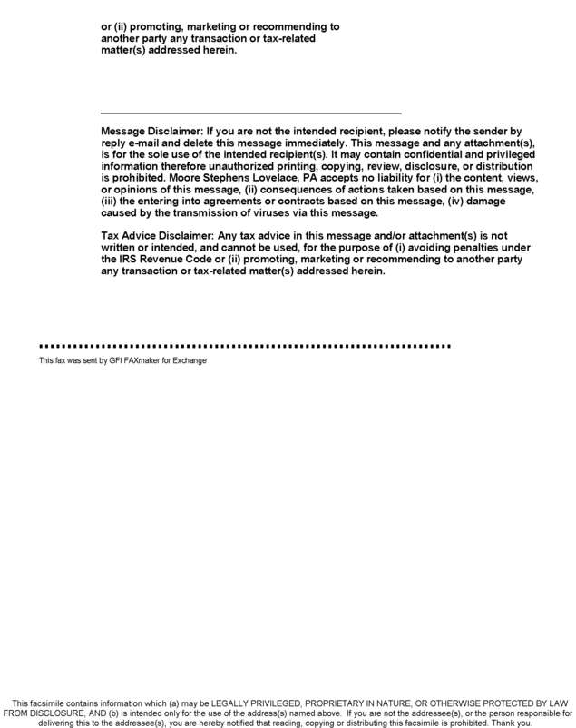 Fax page
