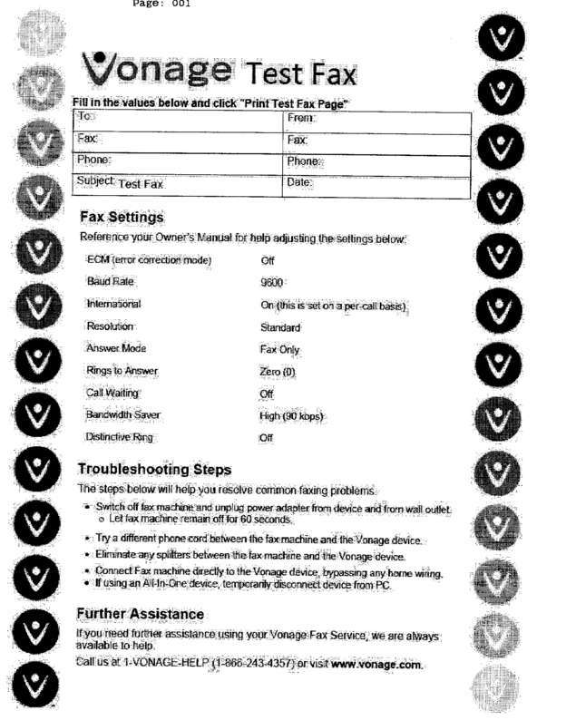 Fax page