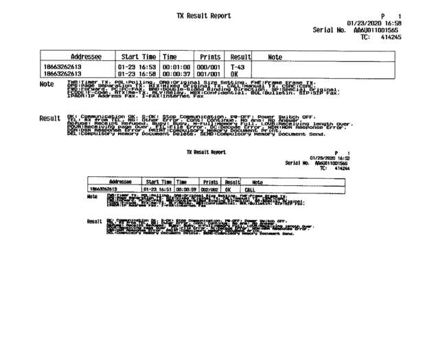 Fax page