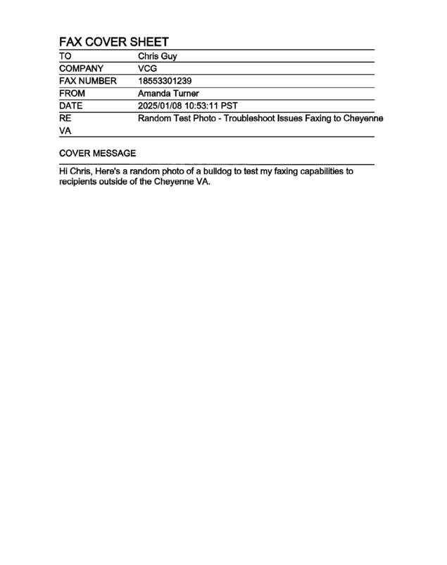Fax page