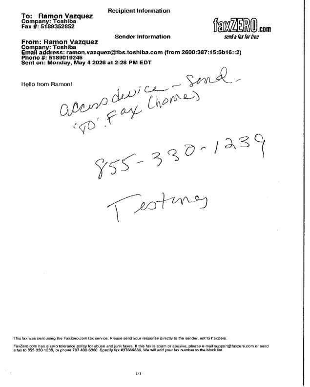 fax page
