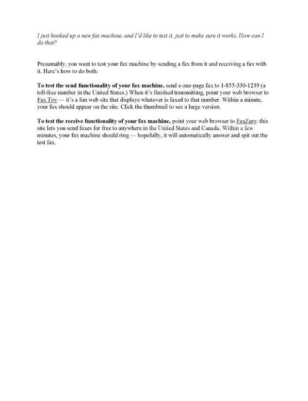 Fax page