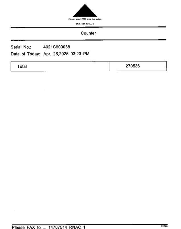 Fax page