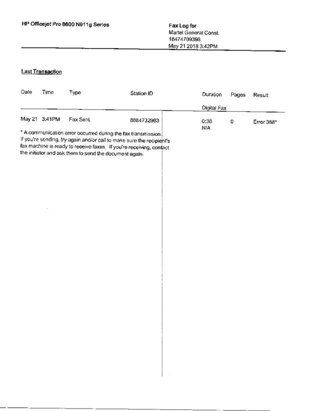 Fax page