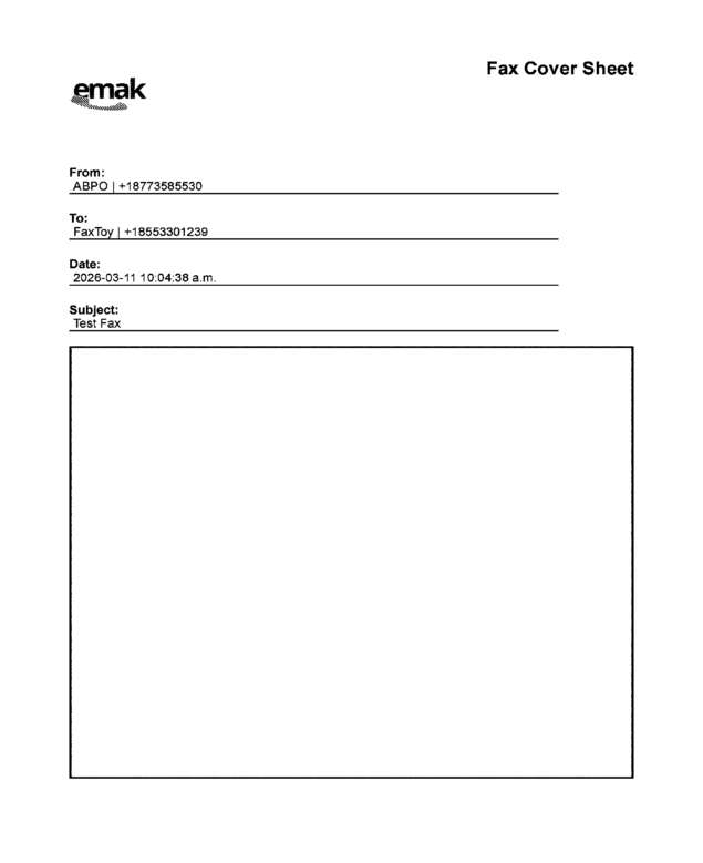 Fax page
