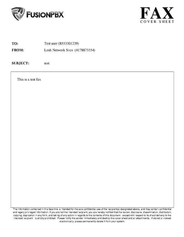 Fax page