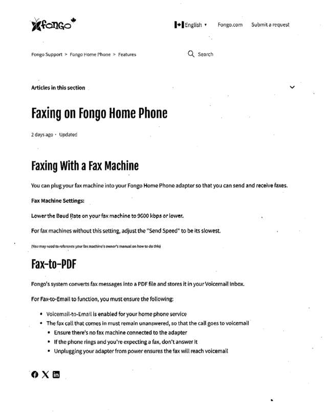 fax page