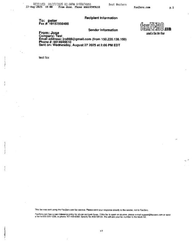 fax page