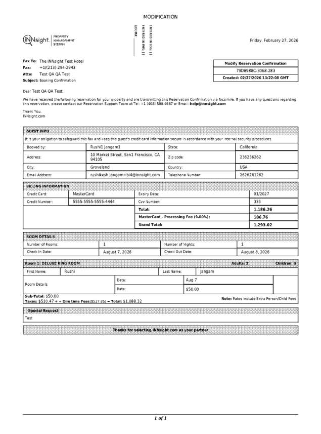 Fax page