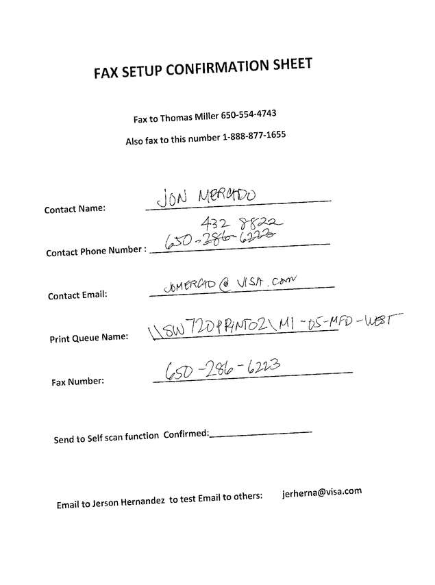 Fax page