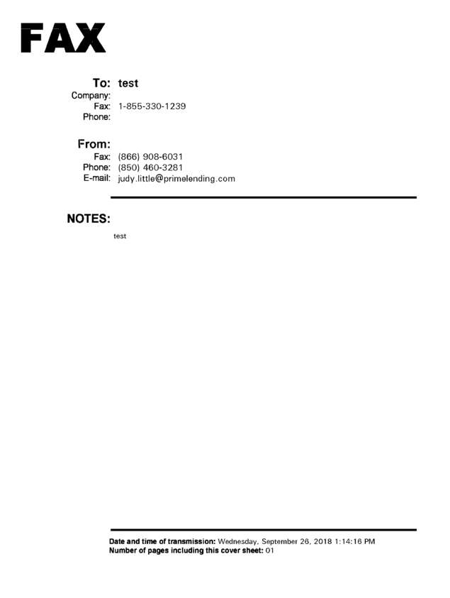Fax page